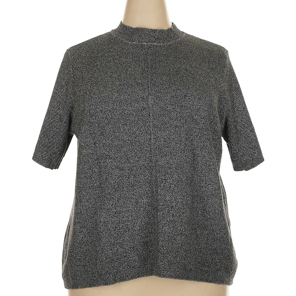 Eloquii Short Sleeve T-Shirt with Mandarin Collar 22